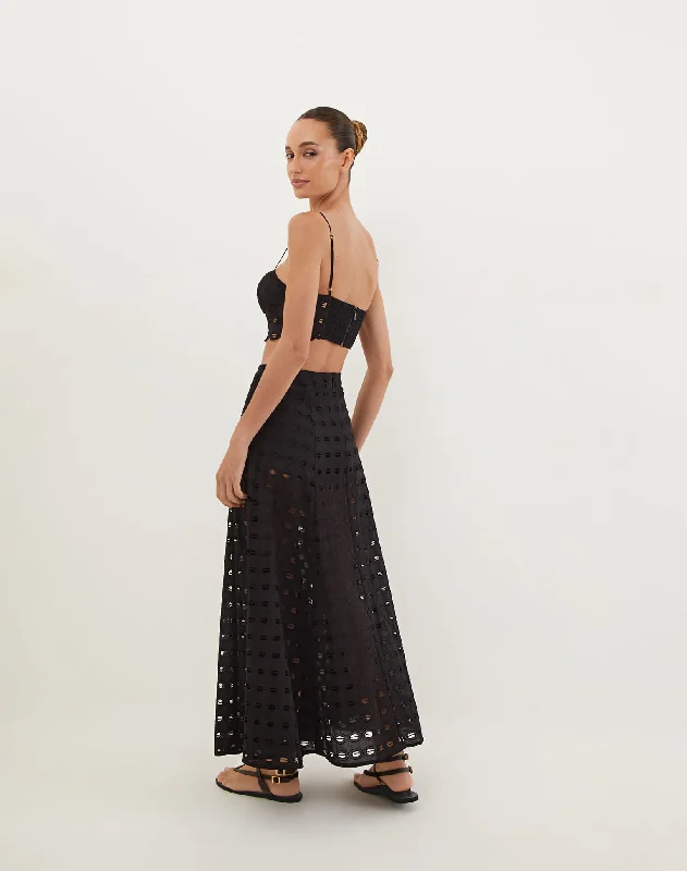 Lauren Long Skirt - Black