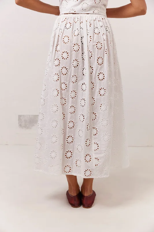 Maisie Midi Skirt Anglaise