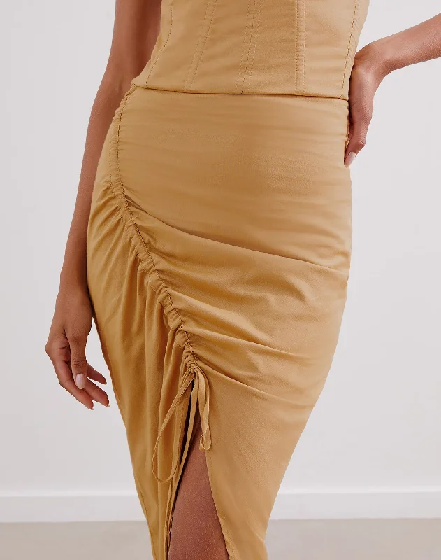 Misa Midi Skirt - Walnut