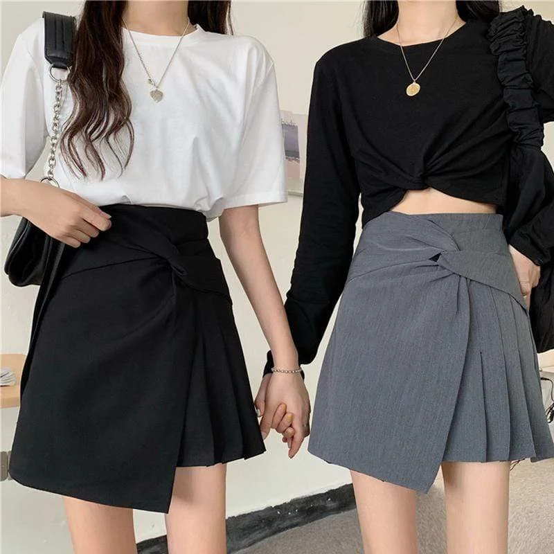 Women's High-waisted Asymmetric A-line Skirts