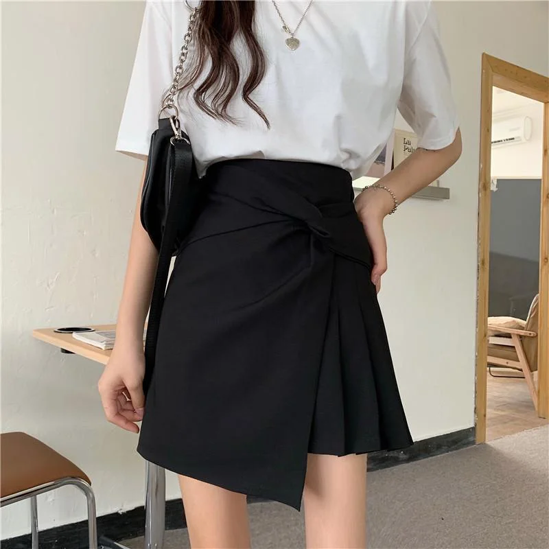 Women's High-waisted Asymmetric A-line Skirts