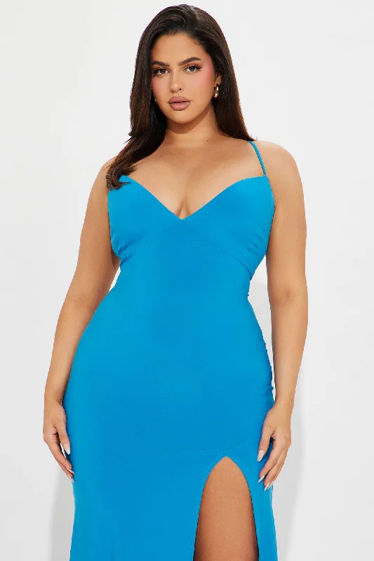 Leaping Into To You Maxi Dress - Turquoise