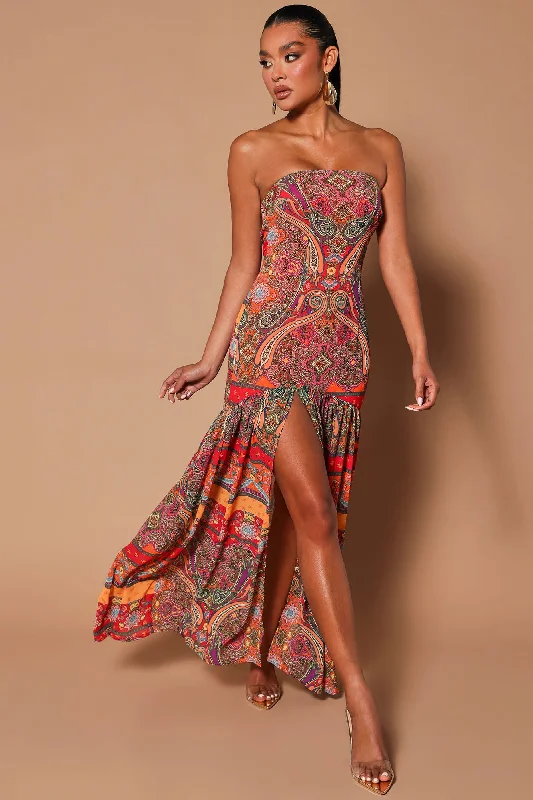 Pia Paisley Maxi Dress - Multi Color