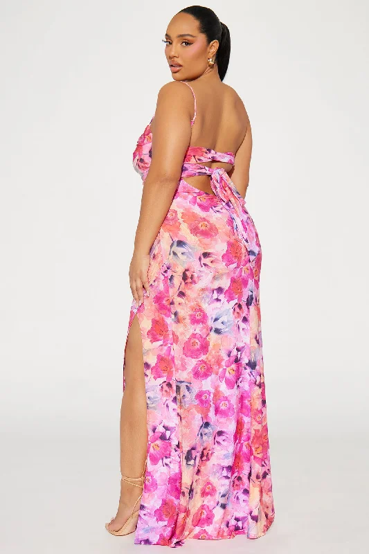 Polly Floral Maxi Dress - Pink/combo