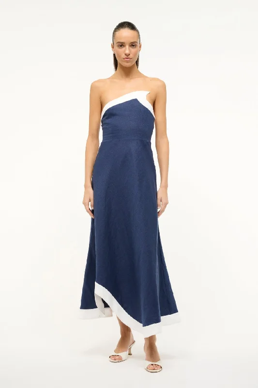 SIRANI DRESS | NAVY WHITE